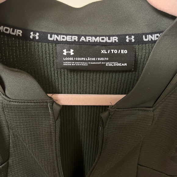 Under Armour Green Pullover Jacket/Quarter Zip - Picture 2 of 2